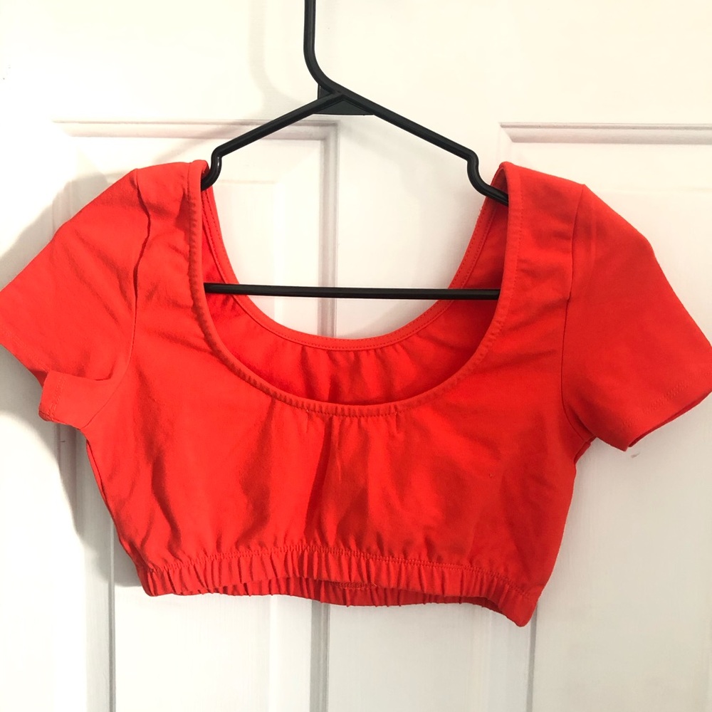 Neon Orange Cropped Top - Picture 4 of 5